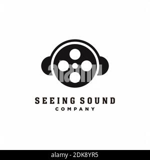 Media Music Icon Logo Design Template Stock Vector