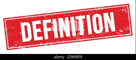 DEFINITION text on red grungy rectangle stamp sign. Stock Photo