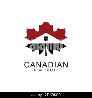 illustration home of Canadian maple leaf symbol Stock Vector