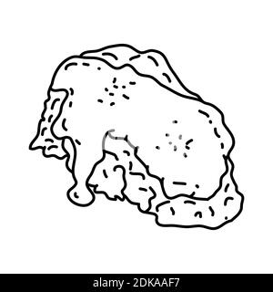 Chicken Fried Steak Icon. Doodle Hand Drawn or Outline Icon Style Stock Vector