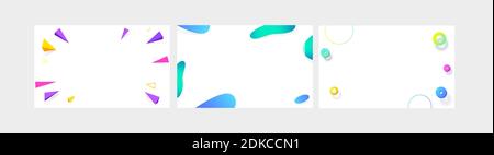 Advertising poster for design, sample material for banner, advertising campaign, dynamic flying objects on a transparent background. Futuristic shape Stock Vector