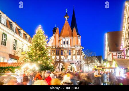 Christmas Market in Michelstadt, Odenwald, Germany Stock Photo