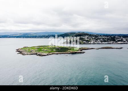 Aerial view of The Dalkey Island in County Dublin, Ireland Stock Photo