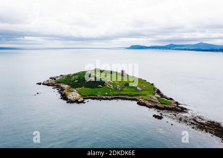 Aerial view of The Dalkey Island in County Dublin, Ireland Stock Photo