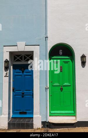England, Kent, Deal, Colourful Doorway Stock Photo