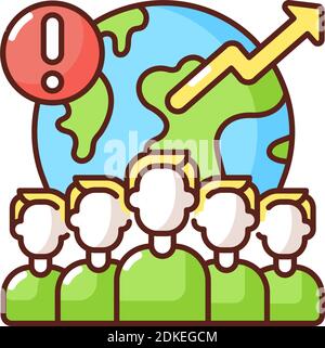 Overpopulation icon vector, filled flat sign, solid pictogram isolated ...