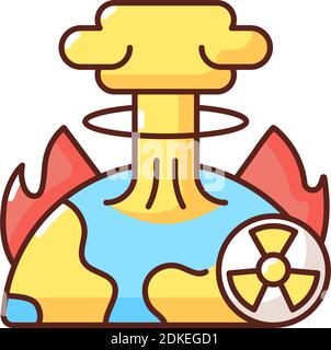 Apocalypse RGB color icon Stock Vector