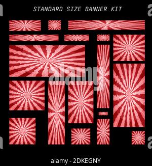 standard size banner set with color pattern. Flat style Stock Vector ...