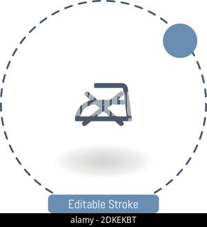 no ironing vector icon editable stroke outline icons for web and mobile Stock Vector