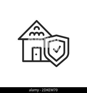 Production insurance color line icon. Isolated vector element. Stock Vector