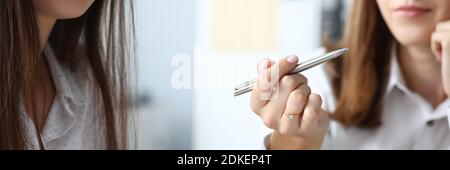 Witty businesspeople working together Stock Photo