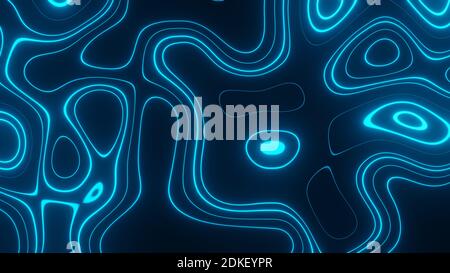 Digital illustration of glowing energy fields Stock Photo