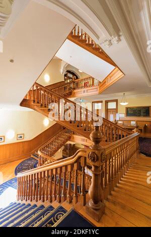 Hanging stairs, Old Government Building, now Victoria University of Wellington, Wellington, North Island, New Zealand, Oceania Stock Photo