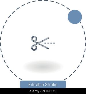 price cut vector icon editable stroke outline icons for web and mobile Stock Vector