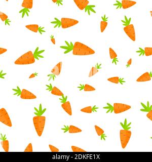 Seamless Carrot pattern for banner, poster, card, invitation and scrapbook. Vector Illustration EPS10 Stock Vector