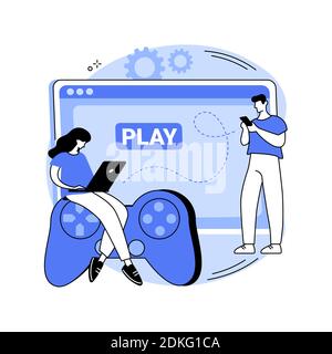 Cross platform play, online gaming concept icon. Server connection, internet  multiplayer idea thin line illustration. Esports, video game competition  Stock Vector Image & Art - Alamy