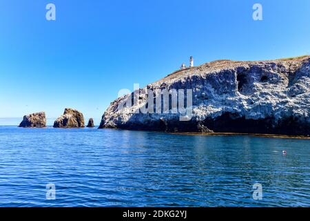 Arch Rock on Anacapa Island, Channel Islands National Park, California. Stock Photo