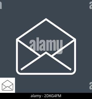 Mail Thin Line Vector Icon. Stock Vector