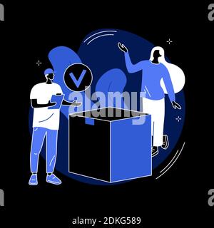 Order received abstract concept vector illustration. Stock Vector