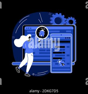 Cross-platform testing abstract concept vector illustration. Stock Vector