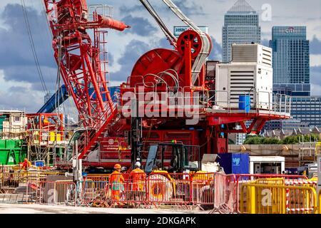 Construction Work On New Riverside Buildings In Wapping, London, UK. Stock Photo