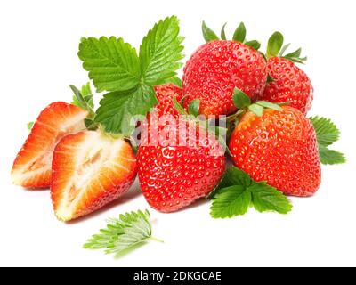 Strawberries on white Background Stock Photo