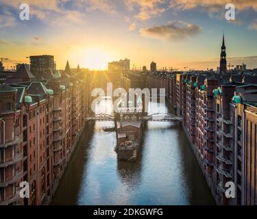 The historic Speicherstadt in Hamburg, Germany Stock Photo