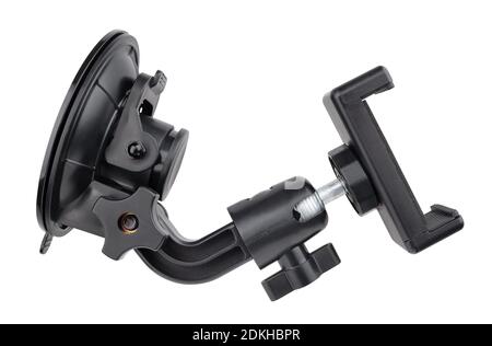 smartphone suction cup mount isolated on white Stock Photo