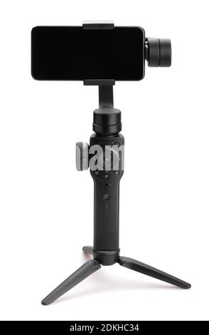 smartphone gimbal isolated on white Stock Photo