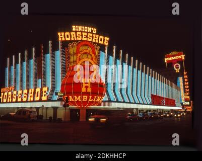 Binion's Horseshoe Casino on Fremont Street in Downtown Las Vegas, Nevada Stock Photo