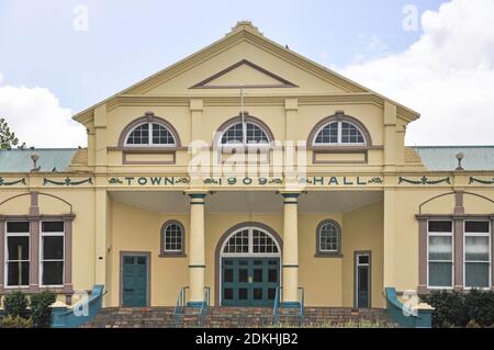 Cambridge Town Hall building, Victoria Street, Cambridge, Waikato Region, North Island, New Zealand Stock Photo