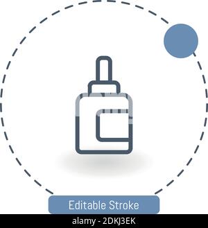 ink cartridge vector icon editable stroke outline icons for web and mobile Stock Vector
