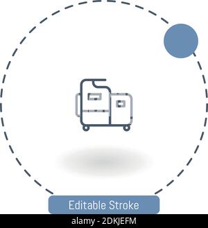 machine vector icon editable stroke outline icons for web and mobile Stock Vector