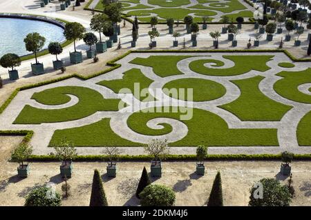 The Orangerie, gardens of the Palace of Versailles, France. Stock Photo