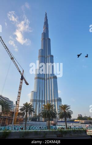 The Burj Khalifa in Dubai Stock Photo