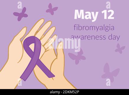 International Fibromyalgia Awareness Day. May 12. Suitable for greeting ...