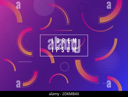 Geometric background bright colors and dynamic shape compositions. Dynamic shapes composition. Vector illustrations. Stock Vector