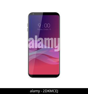 New realistic mobile smart phone modern style. Vector smartphone isolated on white background. Stock Vector