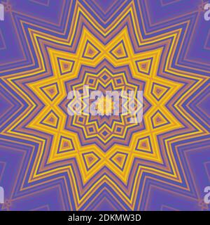 Colorful Mandala background wallpaper illustration. flower shape floral ornamental design, use it for print, texture, overlay, poster, pattern. Stock Photo
