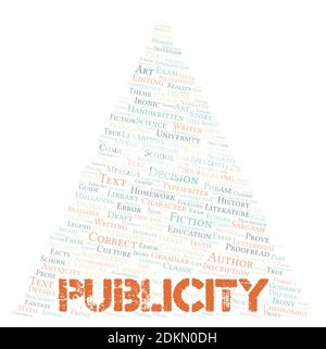 Publicity typography word cloud create with text only Stock Photo