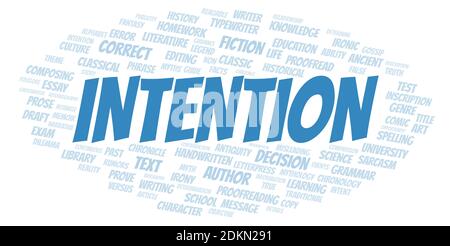 Intention typography word cloud create with text only Stock Photo