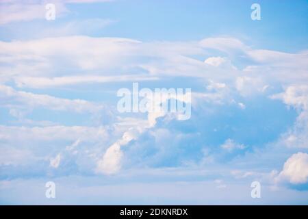 Atmospheric cumulus clouds in the blue sky Stock Photo - Alamy