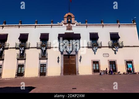 Casa de la Corregidora and Palacio del Gobierno, Santiago de Queretaro, Queretaro, Mexico Stock Photo