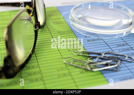An concept Image of a ring binder, Folder with paper Stock Photo