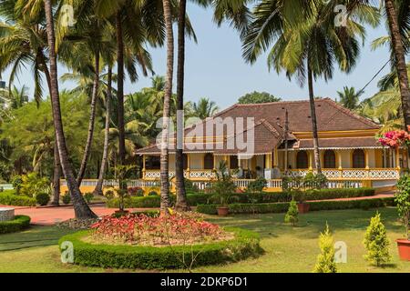 Portuguese Mansion house Navelim near Margao Goa India Stock Photo