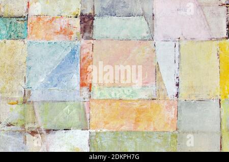 Painting on canvas, Abstract art oil-paint. Modern art. Contemporary art. Colorful texture. Art background Stock Photo