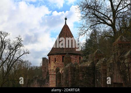 Wertheim is a town in Baden-Württemberg between the Main and Tauber Stock Photo