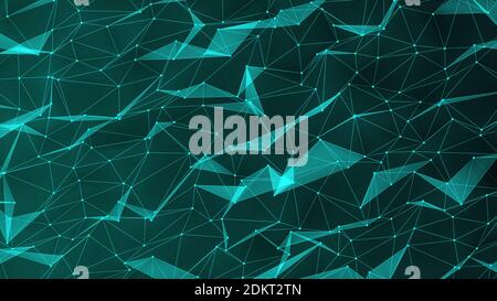Abstract , 3D Digital connected dots and lines.abstract plexus shapes. Connection and web concept. Digital, communication and technology background, 4 Stock Photo