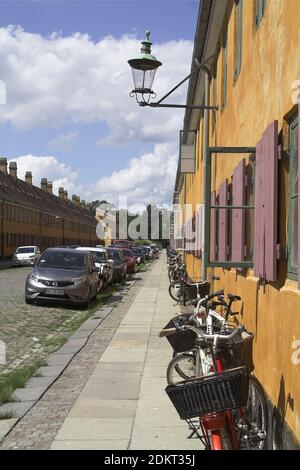 Copenhagen, Kopenhagen, Denmark, Dänemark; Nyboder - historic residential district - former barracks. Historisches Wohnviertel - ehemalige Kaserne. Stock Photo