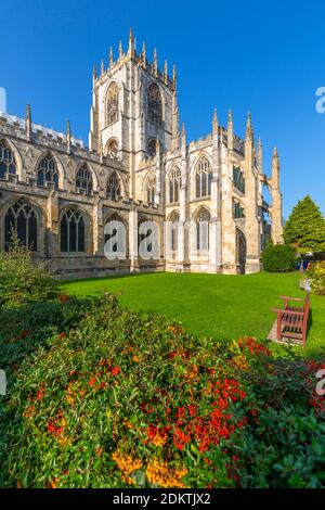 View of St Marys Church on a sunny day, Beverley, North Humberside, East Yorkshire, England, United Kingdom, Europe Stock Photo